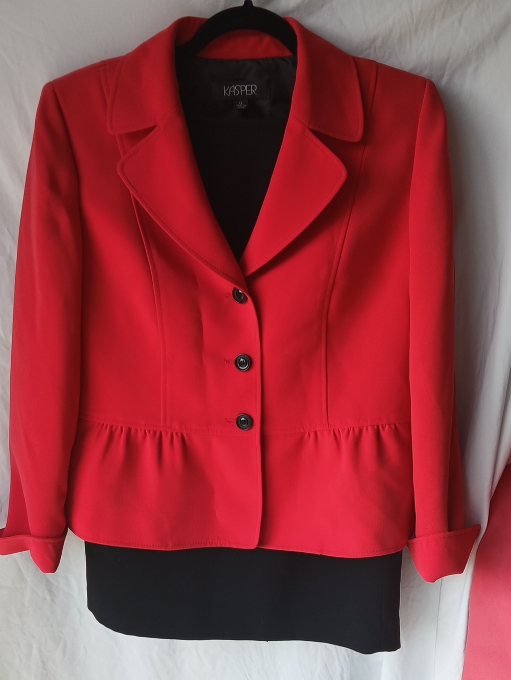 Kasper Red Peplum-Style Women's Blazer